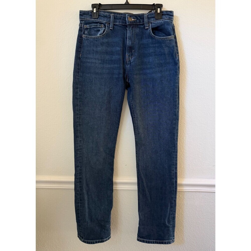 Zara TRF High Waist Wide Leg Full Length Long Jeans SIZE 6 Dark Blue NWOT